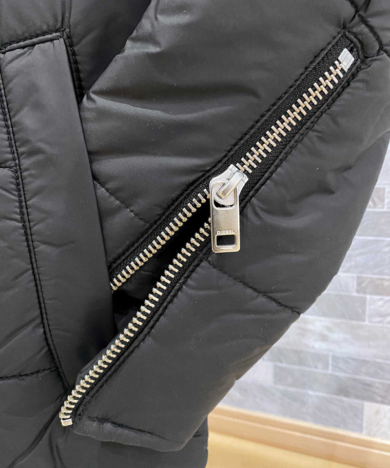 DIESEL ディーゼル デニム切替 バックパッチ パディングジャケット