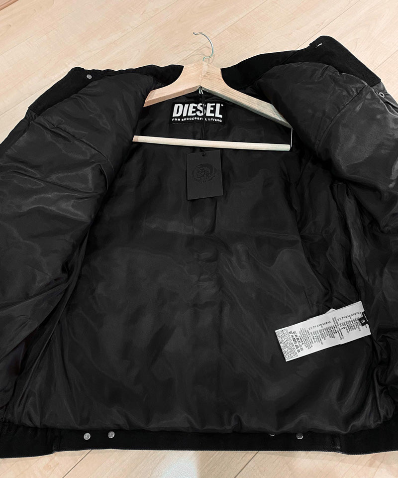 DIESEL ディーゼル デニム切替 バックパッチ パディングジャケット