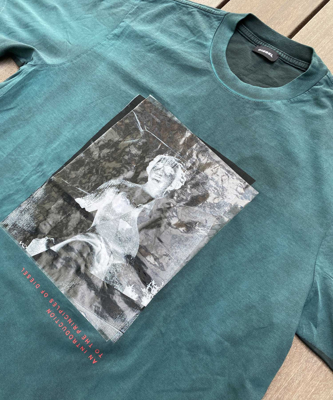 DIESEL ディーゼル フォトプリント ユーズド加工 半袖Tシャツ T