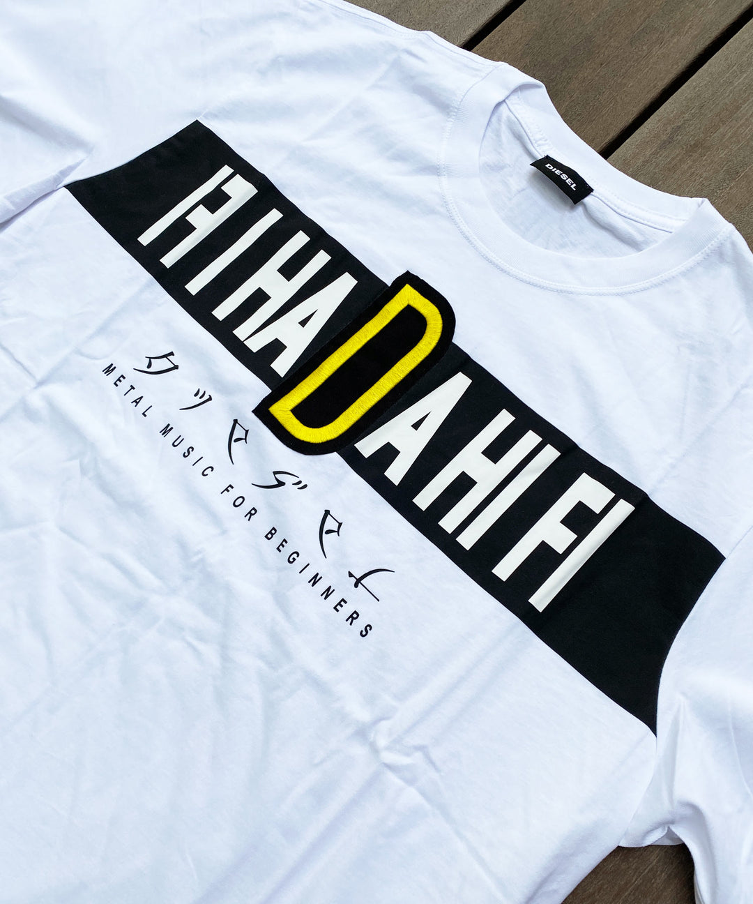 DIESEL ディーゼル パッチワークロゴ プリント 半袖Tシャツ T-JUST-YZ