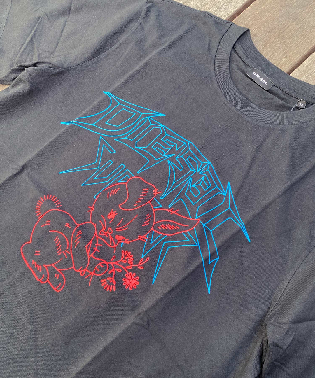 DIESEL ディーゼル アニマルキャラ プリント クルーネック 半袖Tシャツ