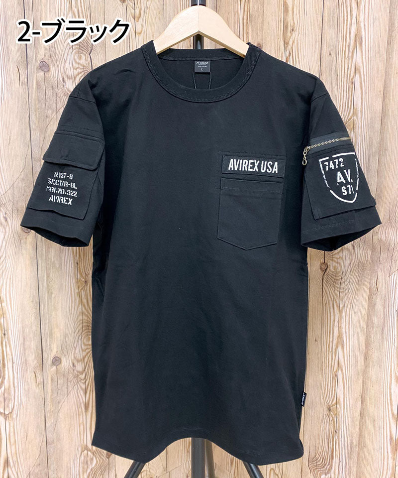 AVIREX アヴィレックス 半袖 ファティーグ Tシャツ 綿100% AVIREX アヴィレックス 半袖 ファティーグ Tシャツ 綿100