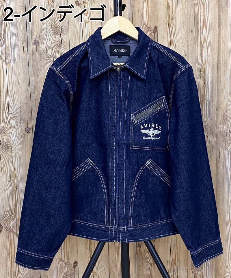 AVIREX アヴィレックス DENIM WORK JKT VARSITY LOGO ジャケット