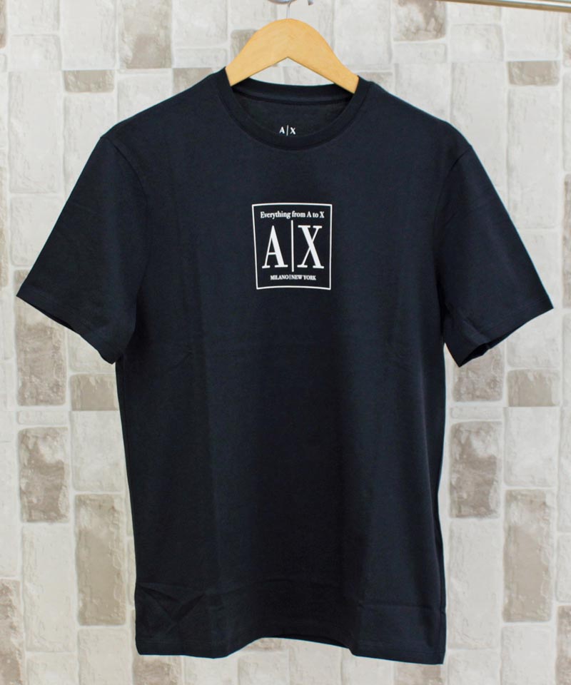 A/X Armani Exchange★半袖Tシャツ ボックスロゴ 送関込 ARMANI EXCHANGE tシャツ 「A|Xアルマーニ エクスチェンジ