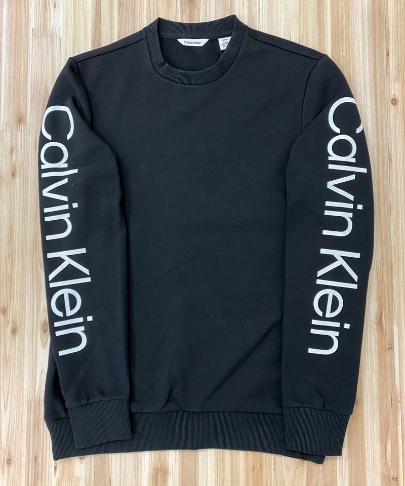 Calvin Klein カルバンクライン CK スリーブロゴスウェットプルオーバートレーナー