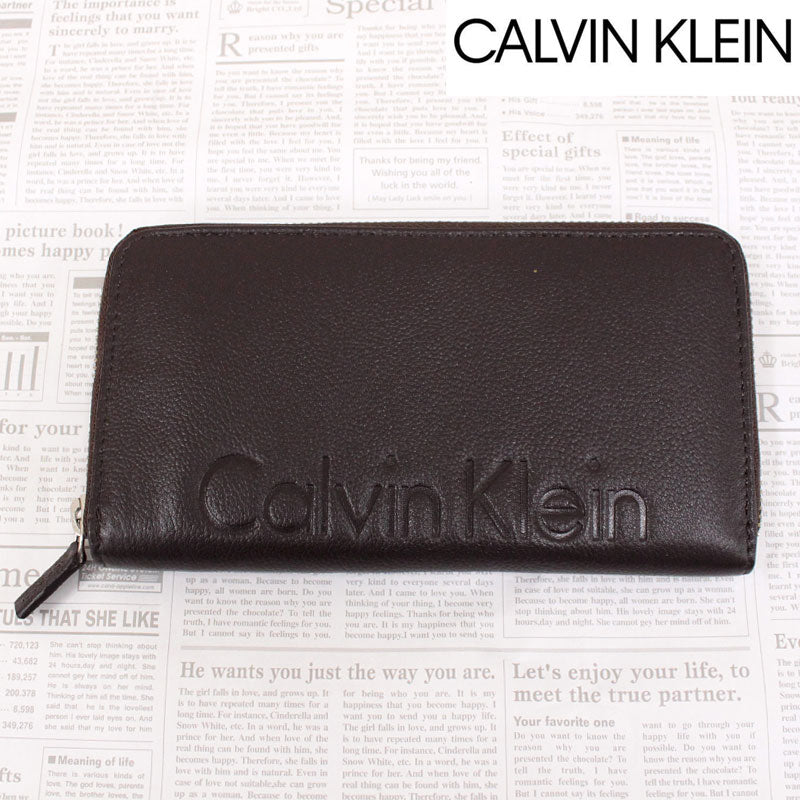   カルバンクライン ウォレット 長財布 ロゴ エンボス Calvin Klein カルバンクライン CK 型押しロゴ エンボス加工