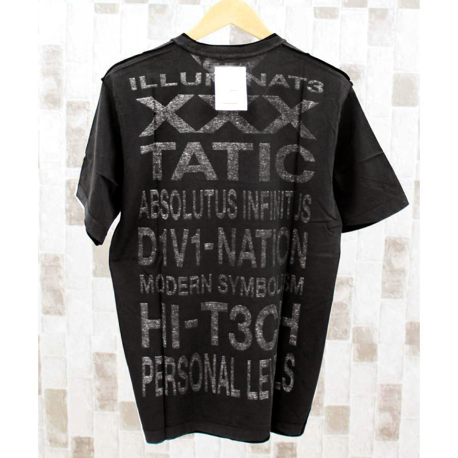 国内発送 DISEL/ディーゼル プリント 半袖コットンＴシャツ DIESEL Tシャツ 半袖 プリント 綿100% カットソー ホワイト 白
