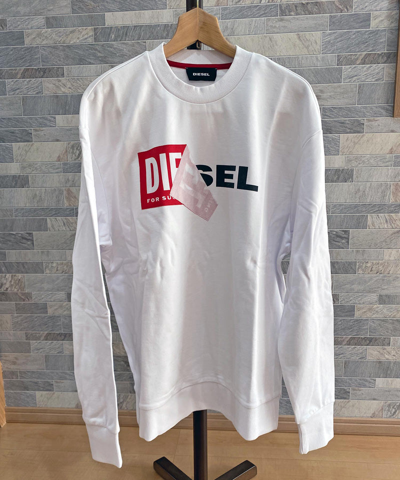 DIESEL ディーゼル Wロゴ クルーネック スウェット プルオーバー – TopIsm