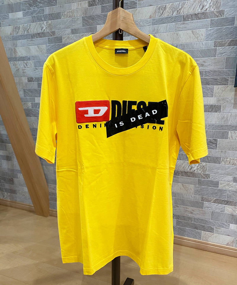 DIESEL ディーゼル ワッペンロゴ刺繍 クルーネック 半袖 Tシャツ「HC-T-JUST-DIVISION」トップス