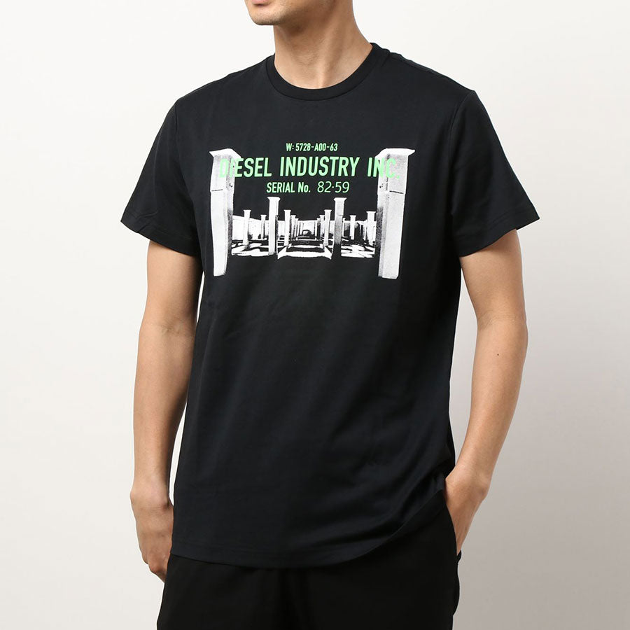 DIESEL ディーゼル ロゴプリント クルーネック 半袖Tシャツ T