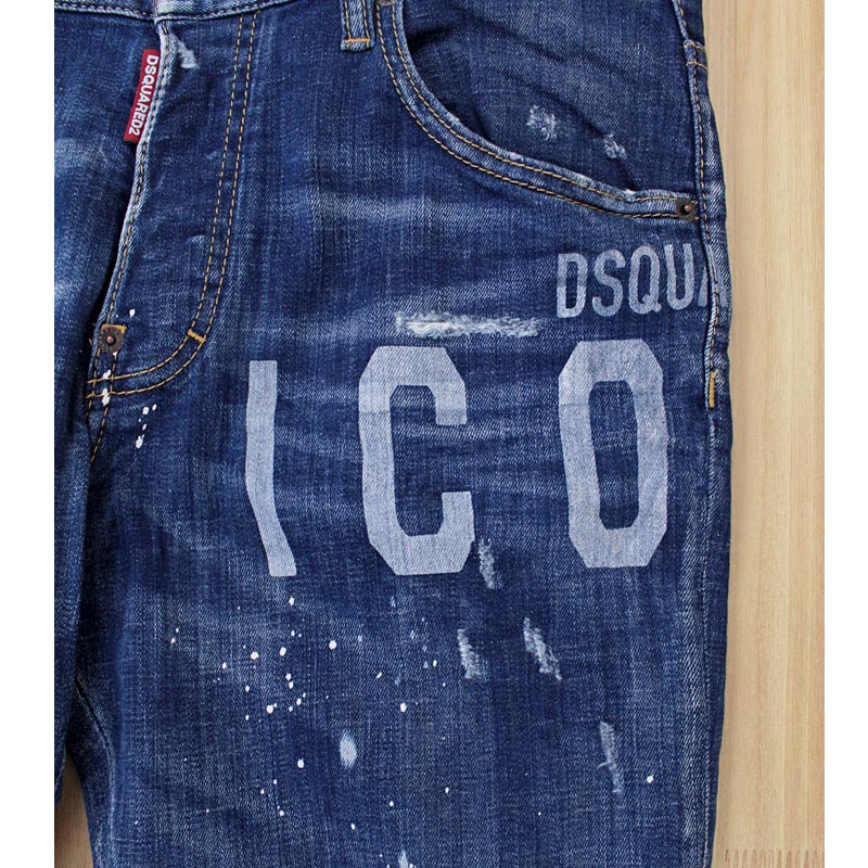 DSQUARED2 ディースクエアード DSQ2 Iconペイントボタンフライデニムパンツ SKATER JEANS – TopIsm