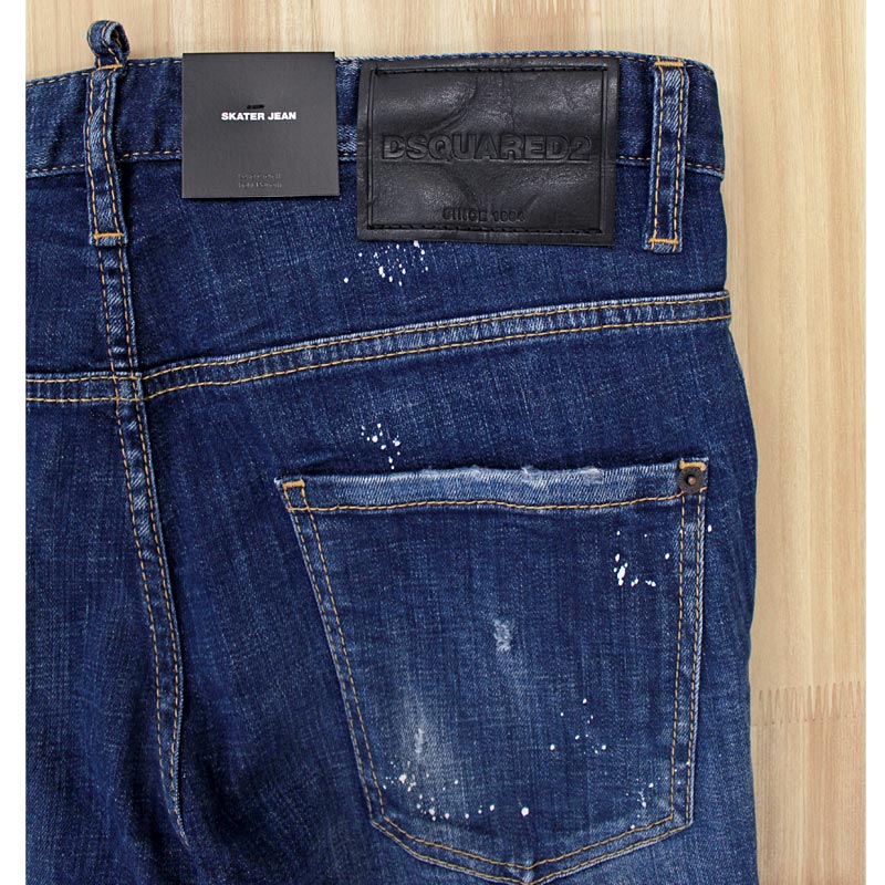 DSQUARED2 ディースクエアード DSQ2 Iconペイントボタンフライデニムパンツ SKATER JEANS – TopIsm