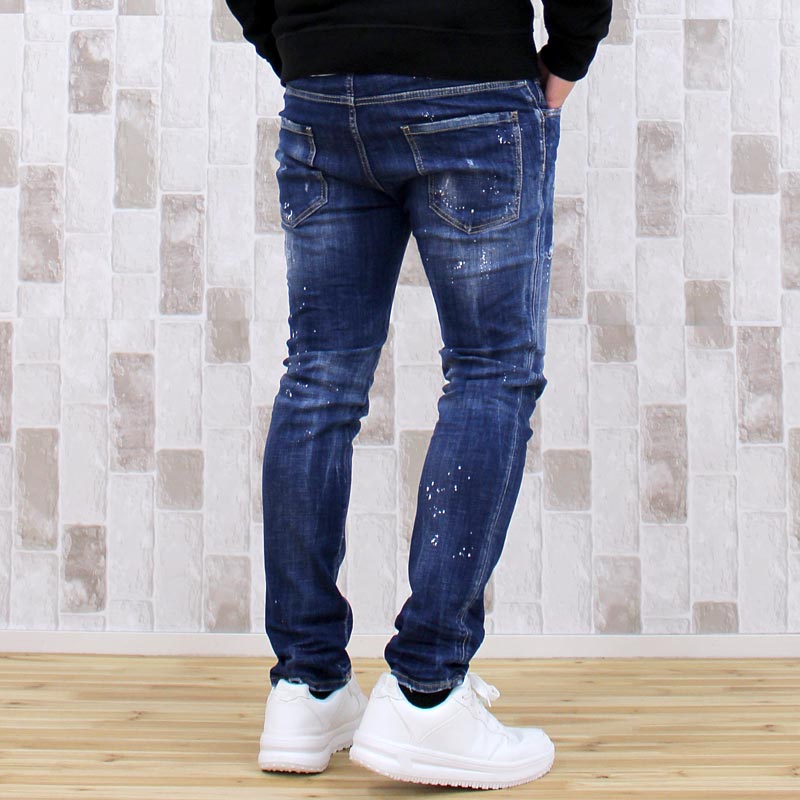 DSQUARED2 ディースクエアード DSQ2 Iconペイントボタンフライデニムパンツ SKATER JEANS – TopIsm