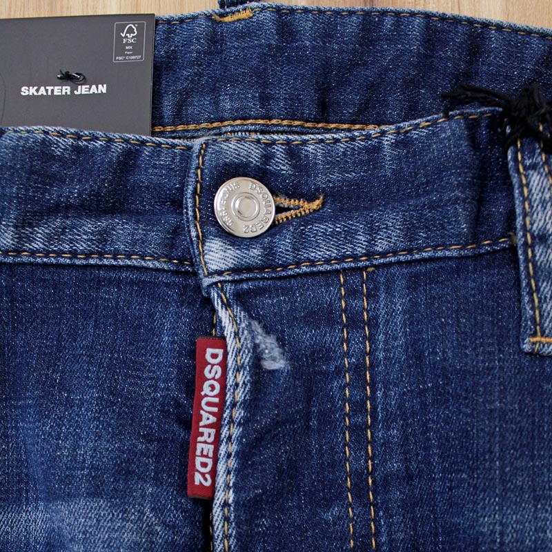 DSQUARED2 ディースクエアード DSQ2 Iconペイントボタンフライデニムパンツ SKATER JEANS – TopIsm