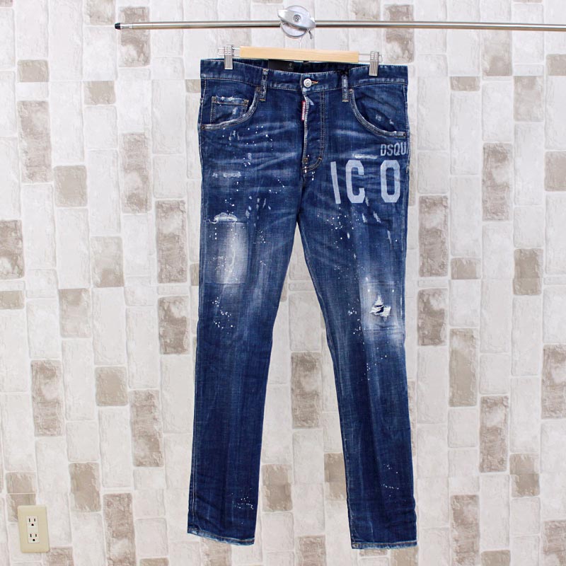 DSQUARED2 ディースクエアード DSQ2 Iconペイントボタンフライデニムパンツ SKATER JEANS – TopIsm