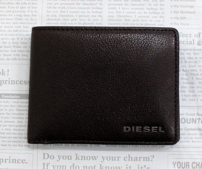 DIESEL ディーゼル 財布 2つ折り ウォレット レザー 本革 ロゴ