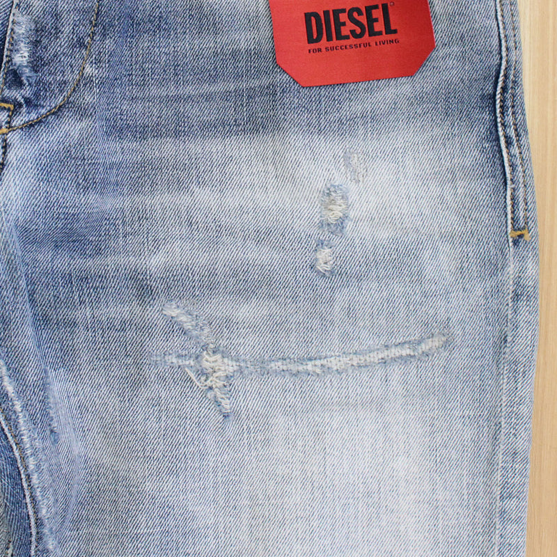 DIESEL ディーゼル メンズ デニム ダメージ ストレッチ ジーンズ スリム ヴィンテージウォッシュ D-STRUKT SLIM 009 –  TopIsm