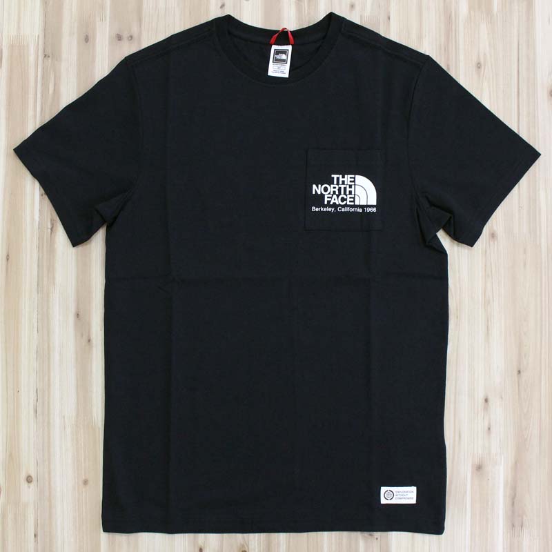 THE NORTH FACE ザ ノースフェイス ワンポイント ポケット付き クルーネックTシャツ メンズ レディース ベージュ ロゴ 海外限定 S M THE NORTH FACE ザ ノースフェイス ワンポイント ポケット付き