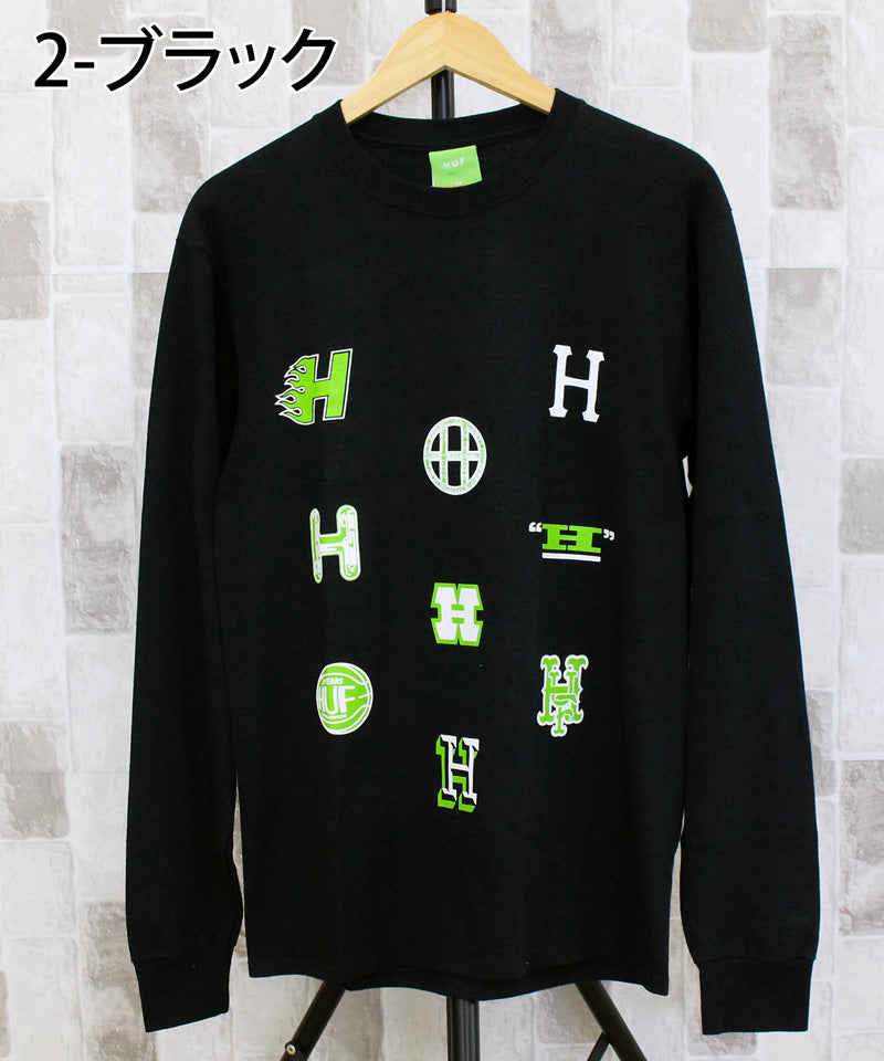 HUF Allstar Team オールスターチーム ロンT 長袖Tシャツ HUF ハフ オールスターチーム アートワークロゴロングスリーブT