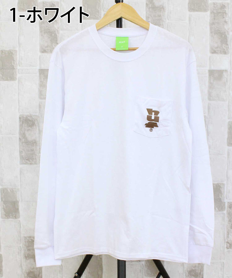 HUF ハフ メガブラスト刺繍 ポケット付き ロングスリーブTシャツ – TopIsm