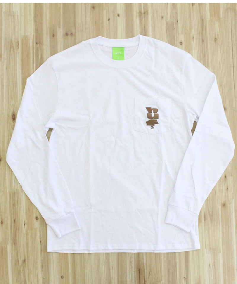 HUF ハフ メガブラスト刺繍 ポケット付き ロングスリーブTシャツ – TopIsm