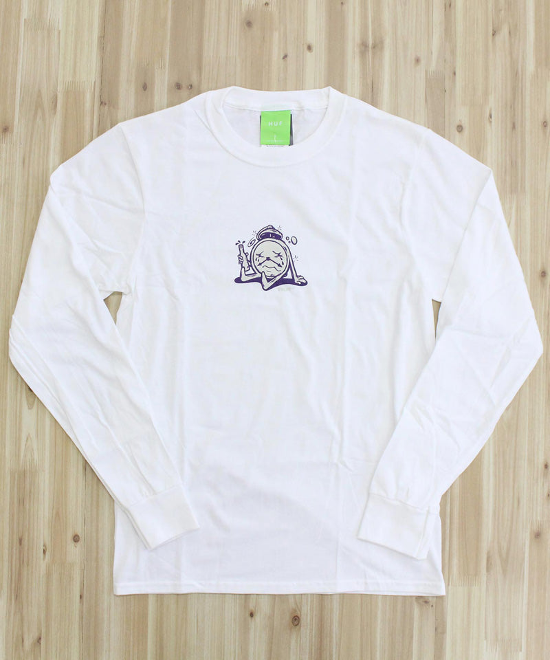 送料無料 店舗 HUF ハフ フロントロゴ ウェイストタイム ロングスリーブTシャツ トップス