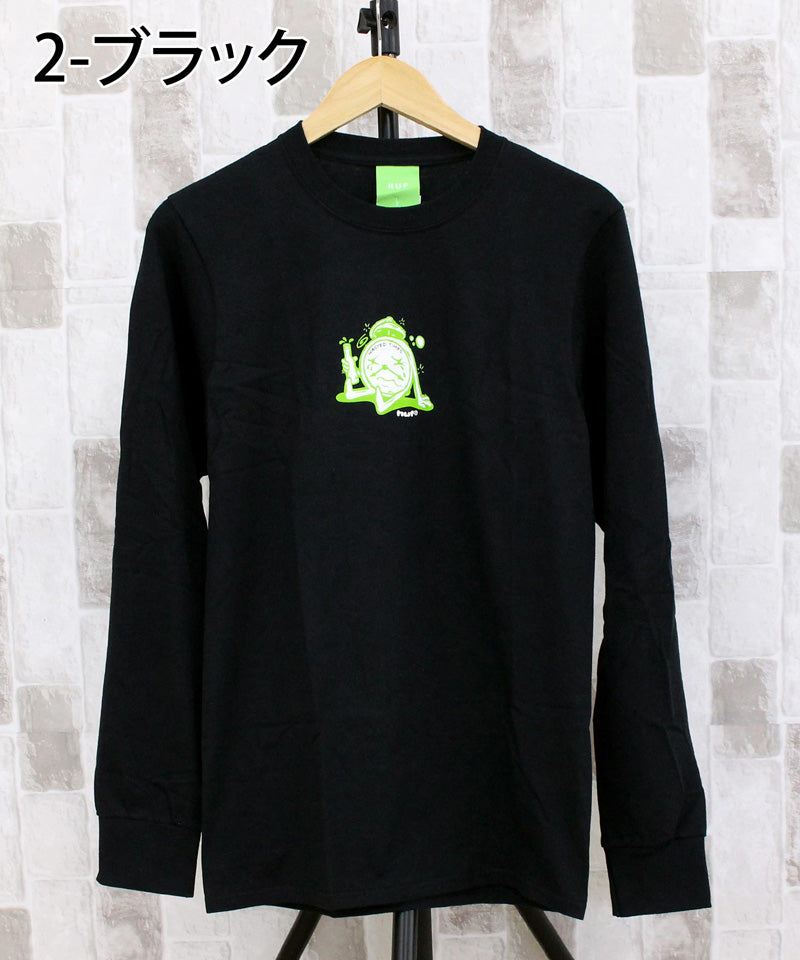 HUF ハフ フロントロゴ ウェイストタイム ロングスリーブTシャツ HUF ハフ フロントロゴ ウェイストタイム ロングスリーブTシャツ