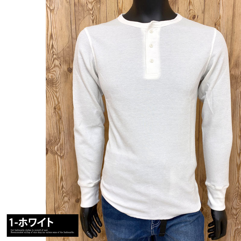 AVIREX アビレックス ロングTシャツ メンズ 長袖 サーマル ヘンリー 