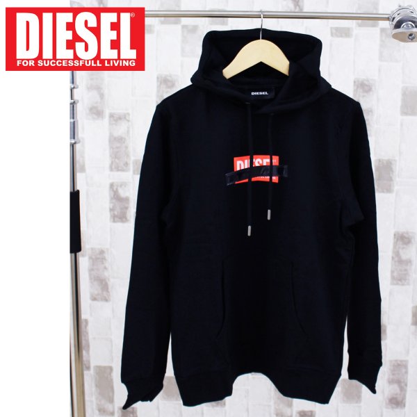 DIESEL ディーゼル ボックスロゴ スウェットプル パーカー SWEATIDSL 