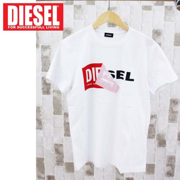 DIESEL/ディーゼル ロゴプリント入りTシャツ ディーゼル DIESEL ロゴプリントカットソー （WHITE）T-SILY