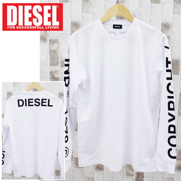 DIESEL ディーゼル ロゴプリント Tシャツ カットソー 長袖 T