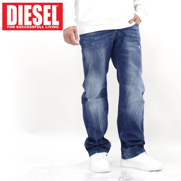 DIESEL ディーゼル レギュラーストレート ストレッチ ダメージ デニムパンツ LARKEE