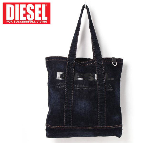 DIESEL ディーゼル ロゴプリントデニムトートバッグ F-THISBAG SHOPPER – TopIsm