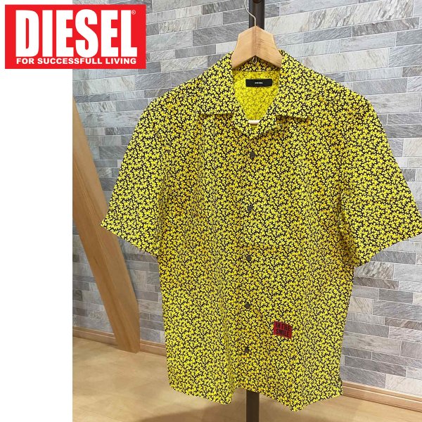 DIESEL 半袖シャツ 総柄 ディーゼル DIESEL ディーゼル シャツ 総柄 オープンカラー 半袖 S-NOGALES
