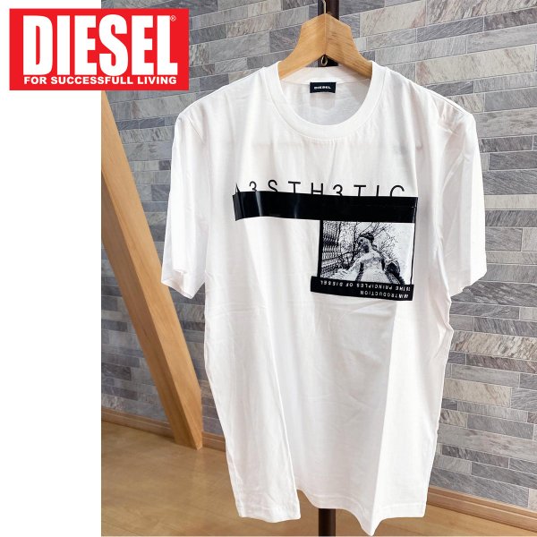 DIESEL ディーゼル フォトロゴプリント クルーネック 半袖Tシャツ T