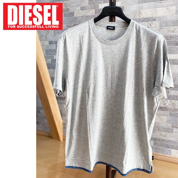 た*ら様 DIESEL クルーネックＴシャツ 半袖 コットンリブ フロントジッパ た*ら様 DIESEL クルーネックTシャツ 半袖 コットンリブ